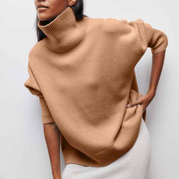 Clara – Women’s Classic Turtleneck Sweater for Autumn