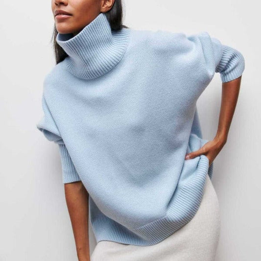 Clara – Women’s Classic Turtleneck Sweater for Autumn