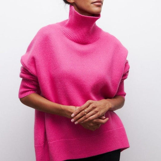 Clara – Women’s Classic Turtleneck Sweater for Autumn